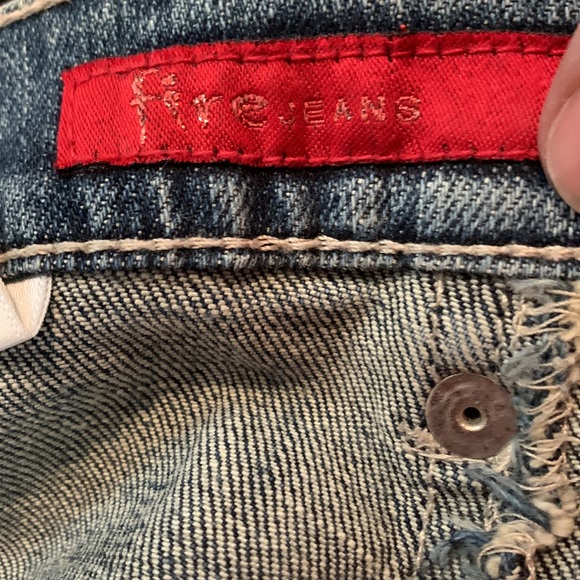 Fire Jeans distressed mini skirt, frayed hemline, sz1 - Picture 3 of 7